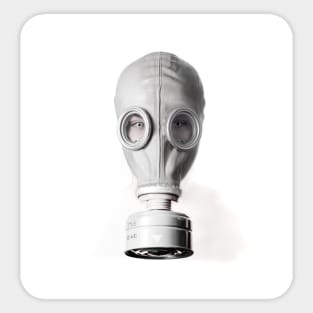 Light Gray Gas Mask Sticker